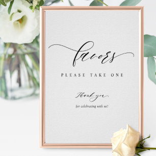 Elegantes Script-Gastgeschenk Hochzeit-Zeichen Poster