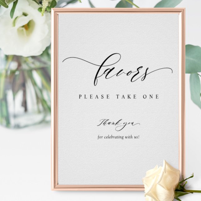 Elegantes Script-Gastgeschenk Hochzeit-Zeichen Poster (Von Creator hochgeladen)