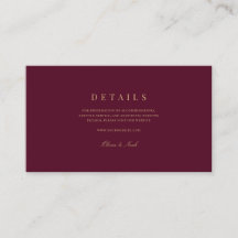 Elegantes Script, Gold & Bordeaux