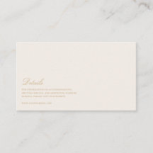 Elegantes Script, Gold und Elfenbeinheirat Details