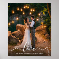 Elegantes Script-Liebe Wedding Bride Groom Foto