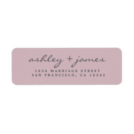 Elegantes Script Lila Wedding Rücksendeadresse
