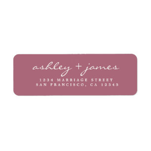 Elegantes Script Lila Wedding Rücksendeadresse