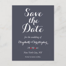 Elegantes Script Lila Wedding Save the Date