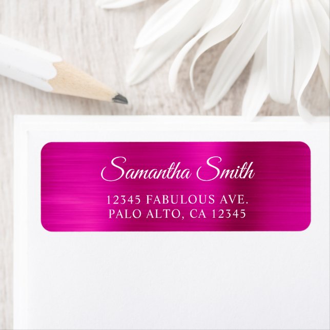 Elegantes Script Metallic Hot Pink (Insitu)
