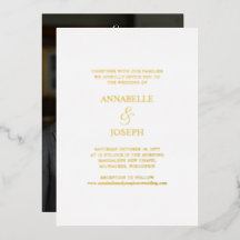 Elegantes Script Minimal formales White Foto Hochz