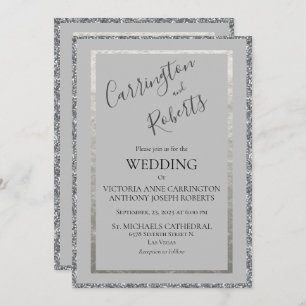 Elegantes Script Minimal Modernes Einfaches Hochze Einladung