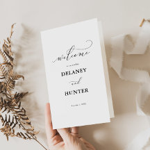 Elegantes Script Minimalistisch Paper-Programmheft