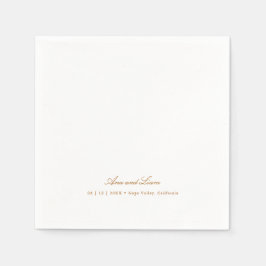 Elegantes Script Moderne Minimalistische Hochzeit Serviette