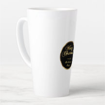 Elegantes Script Moderne Schwarz und Gold Weihnach