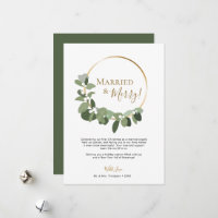 Elegantes Script Moderner Kranz Verheiratet und fr