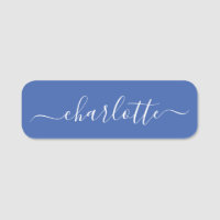 Elegantes Script Moderner Name Personalisiert Blue