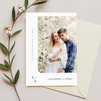 Elegantes Script Monogram Wedding Foto