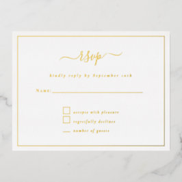 Elegantes Script Party RSVP Karte Luxury Foil