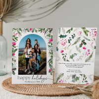 Elegantes Script Rosa Grüne Foliage Arch 1 Foto