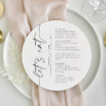 Elegantes Script Round Wedding Menu Menükarte<br><div class="desc">Dieses elegante, moderne und minimalistische Hochzeitsmenü bietet einen schönen Kalligraphie-Schriftart und einen einfachen Serif-Schriftart. Alle Farben sind bearbeitbar, aber die Worte "essen lassen wir" können nicht bearbeitet werden. // Für passende Artikel besuchen Sie bitte die Kollektion "OLIVIA" im Geschäft Sincerely By Nicole Zazzle. * Wenn Ihnen dieses Design gefällt, Sie...</div>