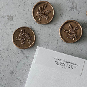 Elegantes Script-Rückgabeadresse-Label