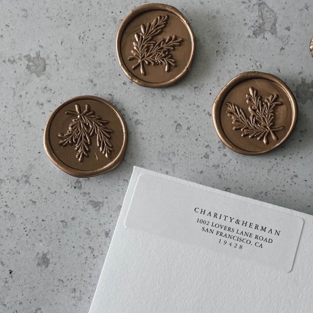 Elegantes Script-Rückgabeadresse-Label (Von Creator hochgeladen)