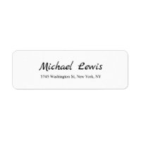 Elegantes Script Schlicht Black & White Minimalist