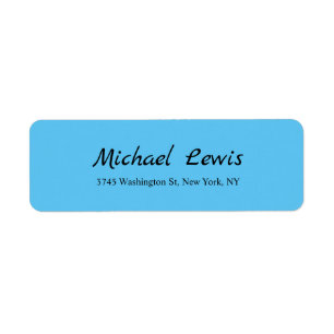 Elegantes Script Schlicht Blue Minimalistisch