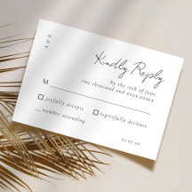 Elegantes Script Schwarz-weiß Wedding Simple