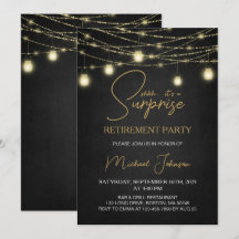 Elegantes Script Surprise Retirement Party