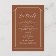 Elegantes Script Terracotta 70er Monogram Wedding