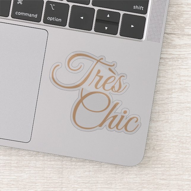Elegantes Script Tres Chic Motivierend Aufkleber (Detail)