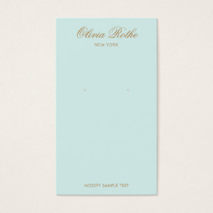 Elegantes Script Türkise Blue Earring Display