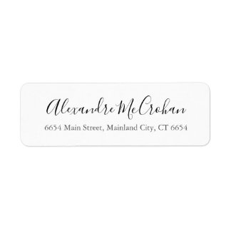 Elegantes Script-Typografie-Rücksendeadresse-Label