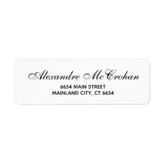 Elegantes Script-Typografie-Rücksendeadresse-Label
