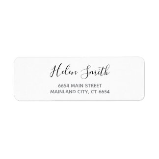 Elegantes Script-Typografie-Rücksendeadresse-Label
