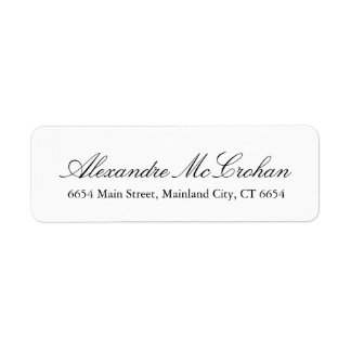 Elegantes Script-Typografie-Rücksendeadresse-Label
