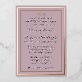 Elegantes Script verbrannt Lavender Folieneinladung