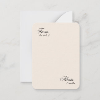 Elegantes Script Vintag fühlen Personalisiert Mitteilungskarte