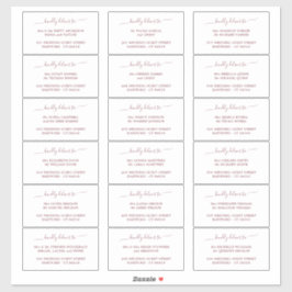 Elegantes Script Wedding Guest Address Label