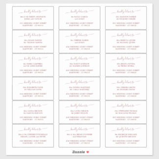 Elegantes Script Wedding Guest Address Label