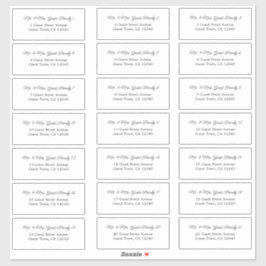 Elegantes Script Wedding Guest Address Labels