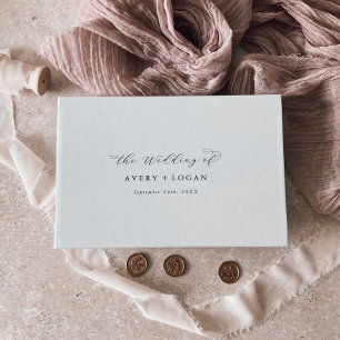 Elegantes Script Wedding Guest Book Gästebuch