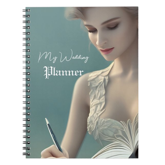 Elegantes Script Wedding Journal Notizblock (Vorderseite)