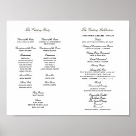 Elegantes Script Wedding Program Inside Download Poster