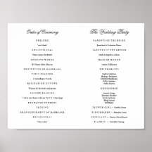 Elegantes Script Wedding Program Inside Download