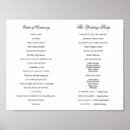 Elegantes Script Wedding Program Inside Download Poster