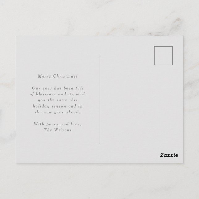 Elegantes Script Weihnachts-Segeln Urlaub Postkarte (Rückseite)
