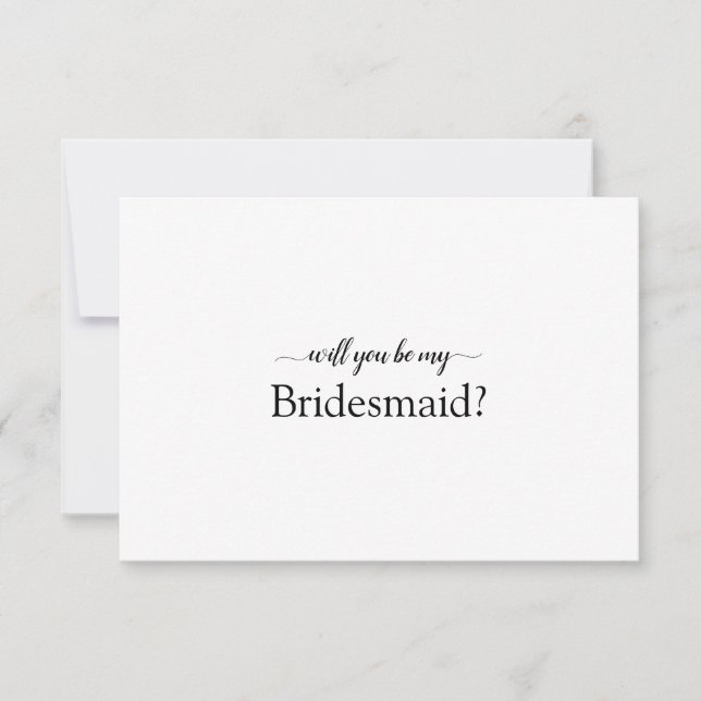 Elegantes Script wird meine Bridesmaid-Karte sein Dankeskarte (Vorderseite)