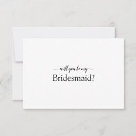Elegantes Script wird meine Bridesmaid-Karte sein Dankeskarte