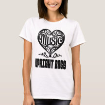 Elegantes Scrolled Heart für aufrechte Bass Liebha