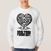 Elegantes Scrolled Herz für Psaltery Liebhaber