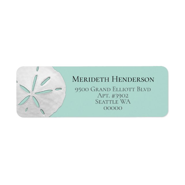 Elegantes Sea Glass & Sand Dollars Beach Hochzeit (Vorne)
