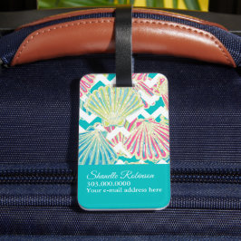 Elegantes Seashells Muster Gepäckanhänger